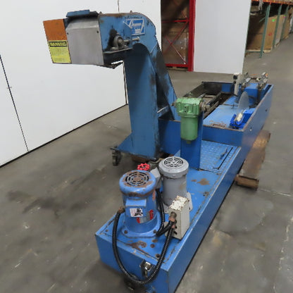 Jorgensen Incline Chip Conveyor Coolant Filtration 1/3Hp 7 x42" Intake 5FPM 3Ph