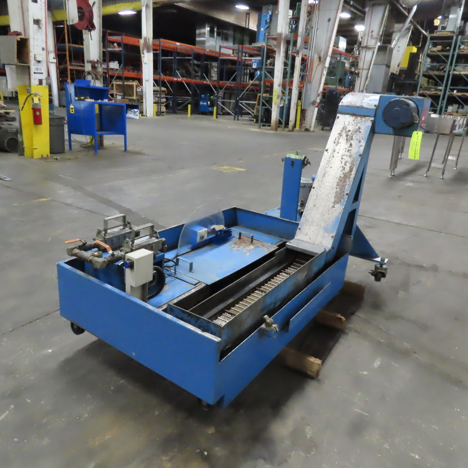 Jorgensen Incline Chip Conveyor Coolant Filtration 1/3Hp 7 x42" Intake 5FPM 3Ph