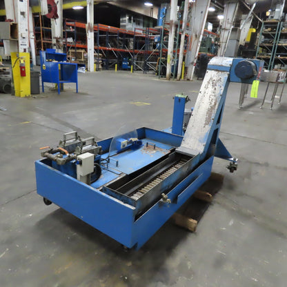 Jorgensen Incline Chip Conveyor Coolant Filtration 1/3Hp 7 x42" Intake 5FPM 3Ph