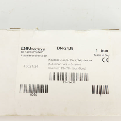 Automation Direct DN-24J8 DINnectres 24 Pole Insulated Jumper Bars 1 Box 5 Pcs