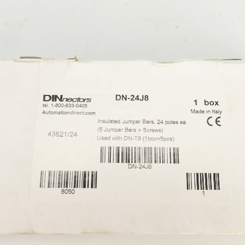 Automation Direct DN-24J8 DINnectres 24 Pole Insulated Jumper Bars 1 Box 5 Pcs