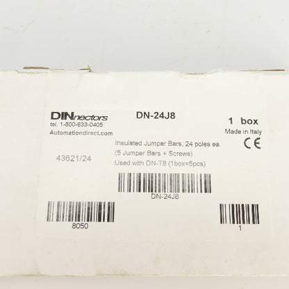 Automation Direct DN-24J8 DINnectres 24 Pole Insulated Jumper Bars 1 Box 5 Pcs