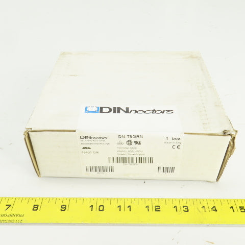 Automation Direct DN-T8GRN DINnectres Green Terminal Block 8AWG 50A 600V 50PCS