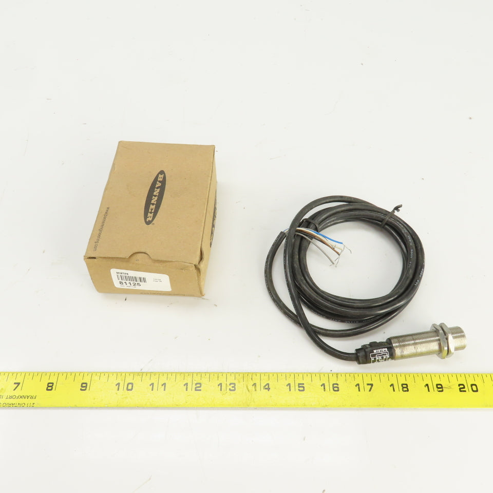 Banner M18TIP8 81125 Non-Contact Temperature Sensor 8:1 Integrated Lens 4-20mA