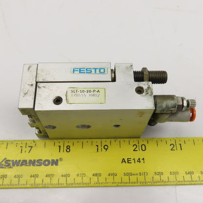 Festo SLT-10-20-P-A Pneumatic Guided Cylinder Air Slide 10mm Stroke
