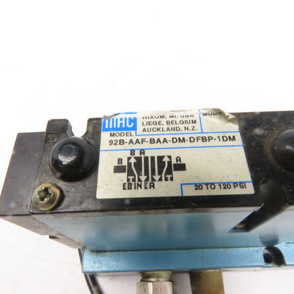 MAC 92B-AAF-BAA-DM-DFBP-1DM Pneumatic Directional Valve 2 Way 24VDC Coil
