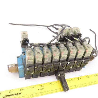 MAC 45A-NAC-DDAJ-1KE Pneumatic Valve Bank Ass'y 4 Double Solenoid 4 Single 24VDC