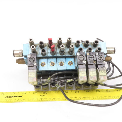 MAC 45A-NAC-DDAJ-1KE Pneumatic Valve Bank Ass'y 4 Double Solenoid 4 Single 24VDC