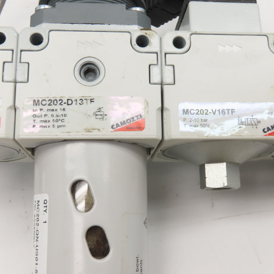 Camozzi 	MC202-V01TF 1/2" Filter Regulator Isolation Valve Soft Start Assembly