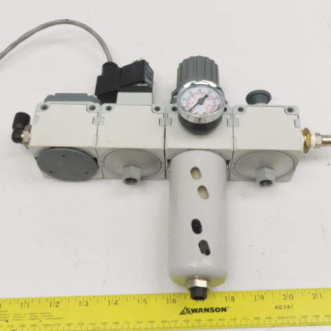 Camozzi 	MC202-V01TF 1/2" Filter Regulator Isolation Valve Soft Start Assembly