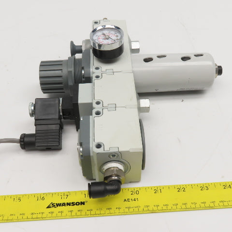 Camozzi 	MC202-V01TF 1/2" Filter Regulator Isolation Valve Soft Start Assembly