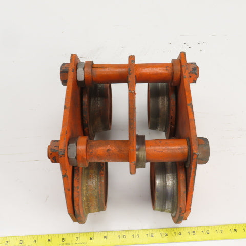 2 Ton 4000LBS Manual Push/Pull Hoist Trolley 4"-5-1/2" I-Beams
