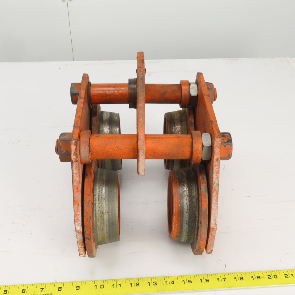 2 Ton 4000LBS Manual Push/Pull Hoist Trolley 4"-5-1/2" I-Beams
