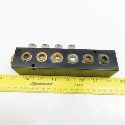14 Port Aluminum Manifold 90° Ports 1/2" x 3/8" NPT Ports