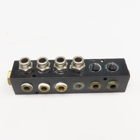 14 Port Aluminum Manifold 90° Ports 1/2" x 3/8" NPT Ports