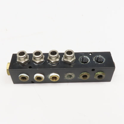 14 Port Aluminum Manifold 90° Ports 1/2" x 3/8" NPT Ports