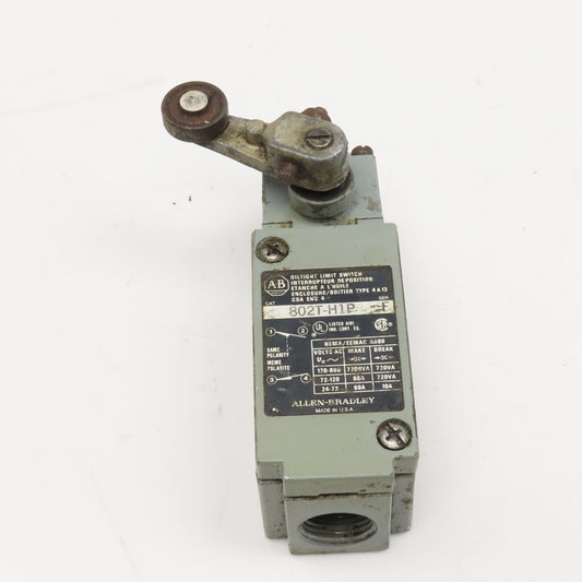 Allen Bradley 802T-H1P Oil Tight Limit Switch 600V Roller Rocker Cam