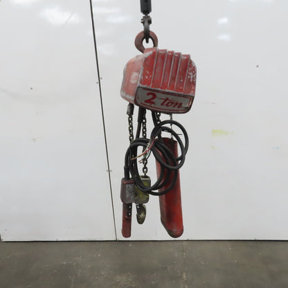 Dayton 3Z326 2 Ton Electric Hoist 10' Lift 8 FPM 230/460V 3Ph