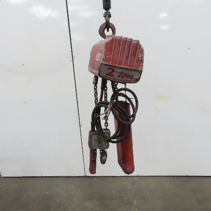 Dayton 3Z326 2 Ton Electric Hoist 10' Lift 8 FPM 230/460V 3Ph