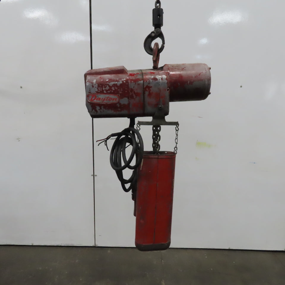 Dayton 3Z326 2 Ton Electric Hoist 10' Lift 8 FPM 230/460V 3Ph
