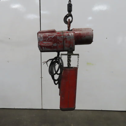Dayton 3Z326 2 Ton Electric Hoist 10' Lift 8 FPM 230/460V 3Ph