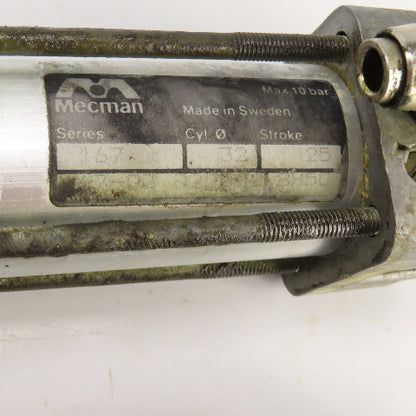 Mecman Ser 167 Double Acting Pneumatic Cylinder 25mm Stroke 32mm Bore Lot Of 4