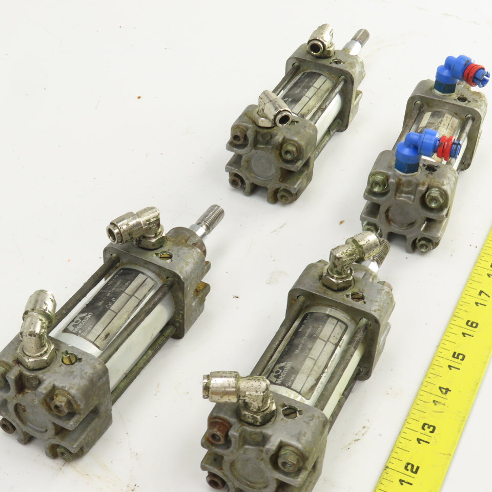 Mecman Ser 167 Double Acting Pneumatic Cylinder 25mm Stroke 32mm Bore Lot Of 4