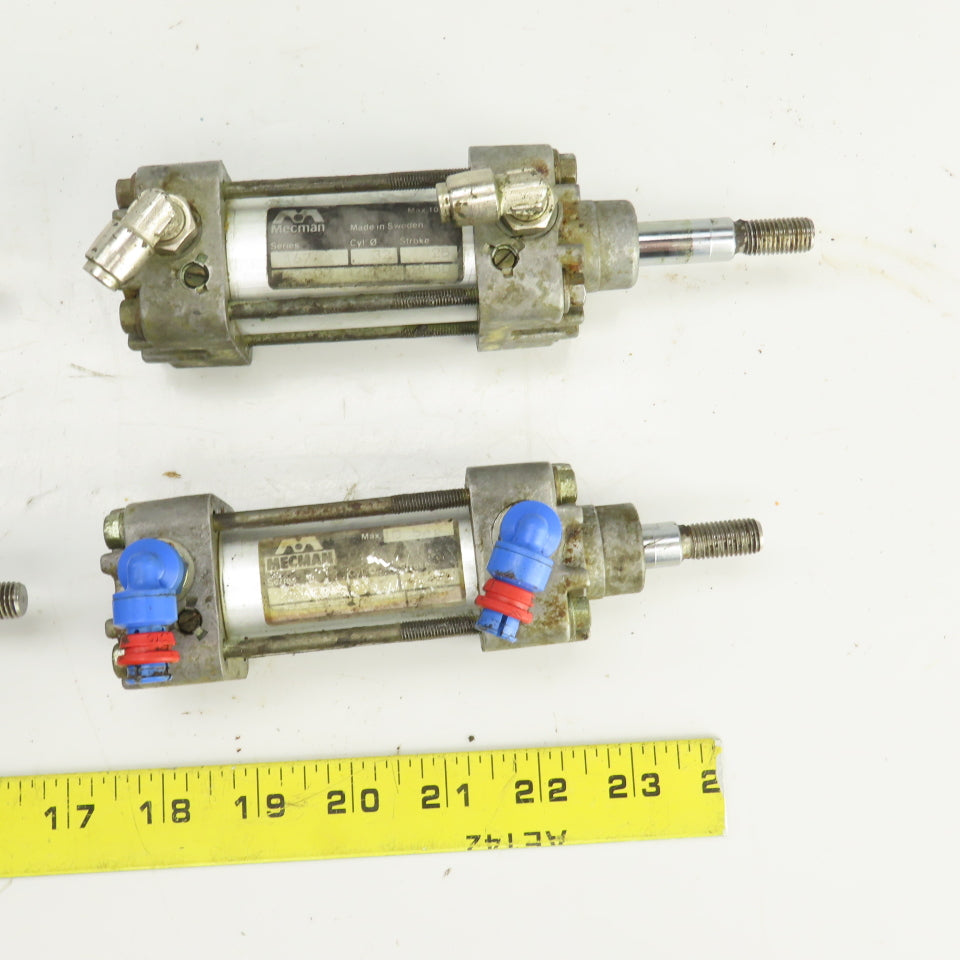 Mecman Ser 167 Double Acting Pneumatic Cylinder 25mm Stroke 32mm Bore Lot Of 4