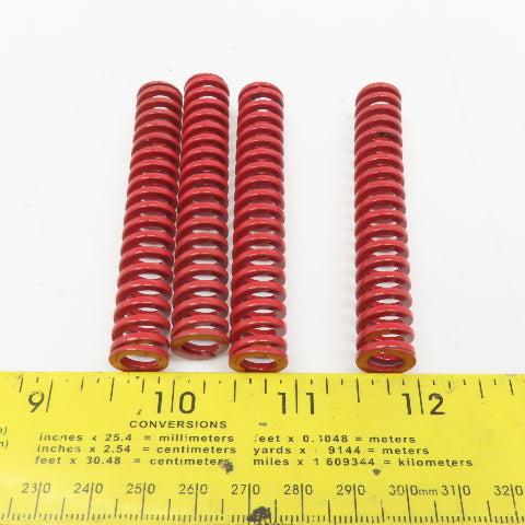 Danley DieMax XL 1/4" ID x 1/2" x 3" Red Die Springs Lot Of 4