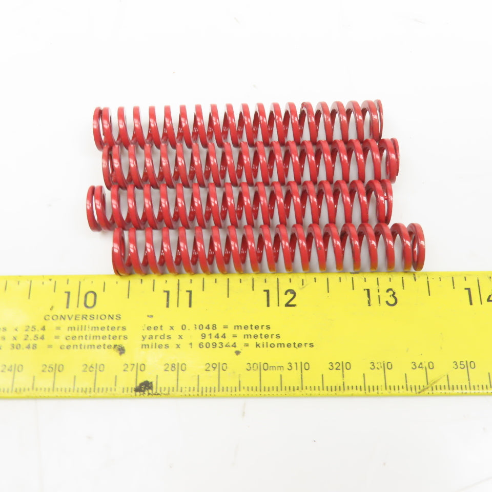 Danley DieMax XL 1/4" ID x 1/2" x 3" Red Die Springs Lot Of 4