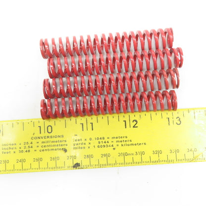 Danley DieMax XL 1/4" ID x 1/2" x 3" Red Die Springs Lot Of 4