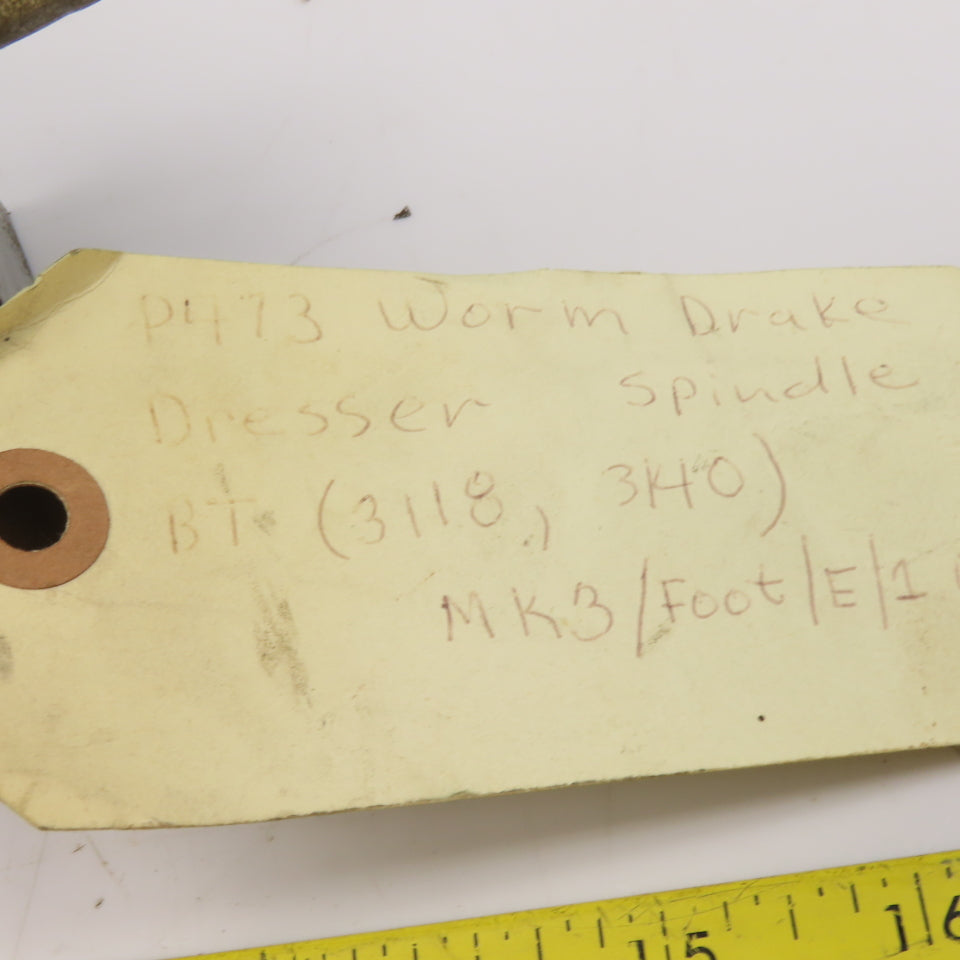 Wendt Dunnington Wheel Dressing Spindle 1" Arbor 3/4" Drive Shaft