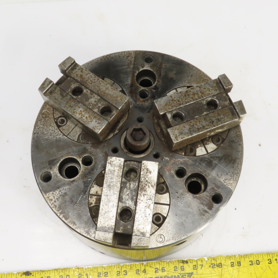Forkardt E4210C 10" Diameter 3 Jaw Active Pulldown Power Chuck 10,000LBS Drawbar