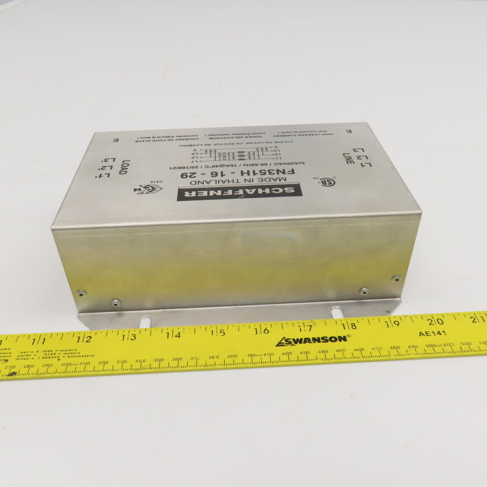 Schaffner FN351H-16-29 Power Line Filter 3x520VAC 50/60Hz