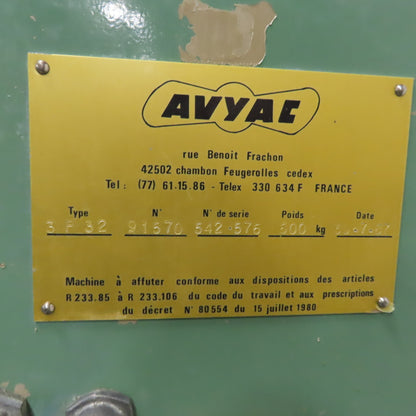 AVYAC 3P32 Twist Drill Sharpener Grinder Machine 460V 3Ph