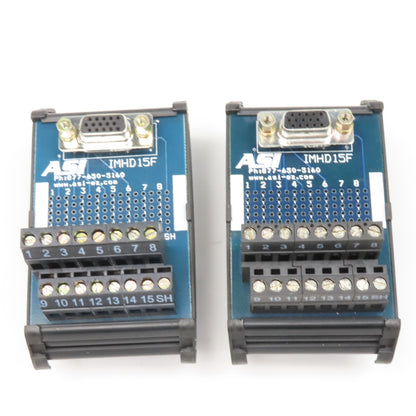 ASI IMHD15F 15 Position Serial Terminal Interface Module Lot Of 2