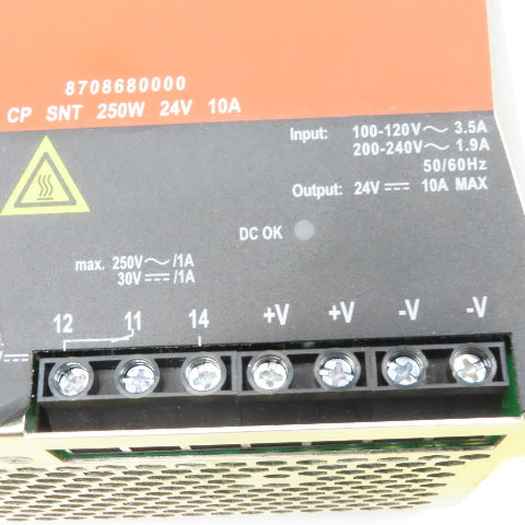 Weidmuller 8708680000 100-120VAC Input 24VDC Output Power Supply