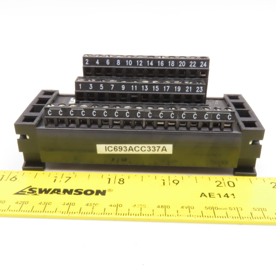 GE Fanuc IC693ACC337A 24 Male Flat Pin Sub-D Ribbon To Terminal Interface