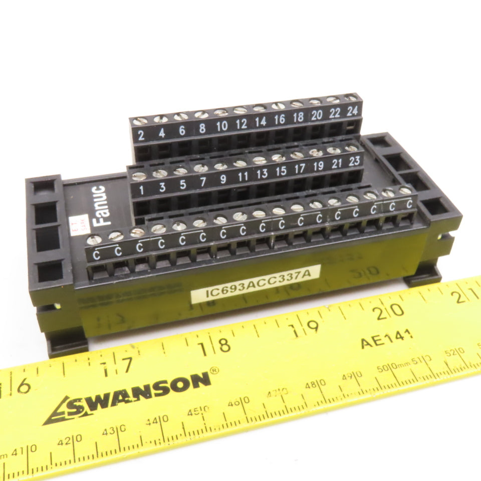 GE Fanuc IC693ACC337A 24 Male Flat Pin Sub-D Ribbon To Terminal Interface