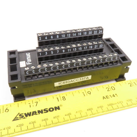 GE Fanuc IC693ACC337A 24 Male Flat Pin Sub-D Ribbon To Terminal Interface