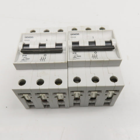 Siemens 5SX23 10A 16A 400V Fuse 3 Pole Lot Of 2