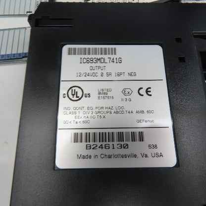 GE Fanuc IC693MDL741G 12/24VDC Output Module Lot OF 7
