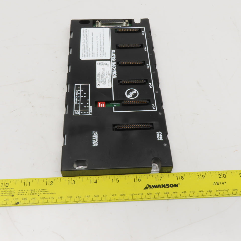 GE Fanuc IC693CHS398J 5 Slot PLC Chassis Expansion Rack EMI Enhanced