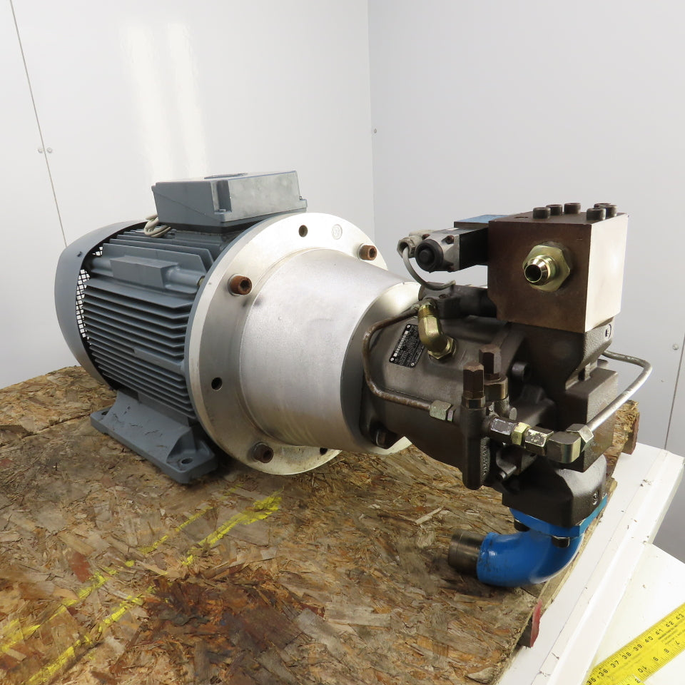 VEM K11R-200-L4-TWS 36kW AC Motor 480V W/Brueninghaus Hydraulic Pump 176 L/min