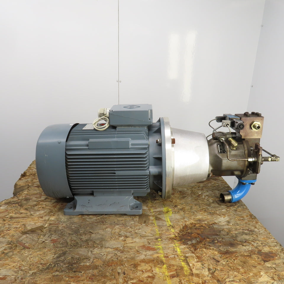 VEM K11R-200-L4-TWS 36kW AC Motor 480V W/Brueninghaus Hydraulic Pump 176 L/min