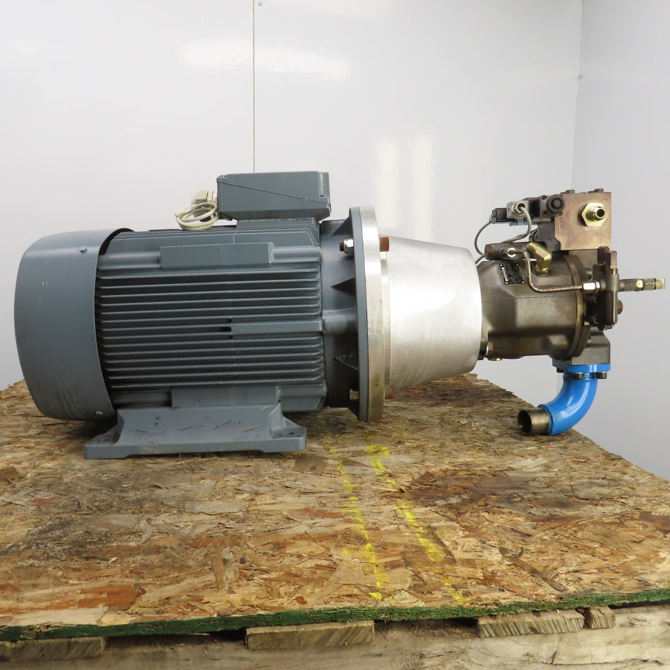 VEM K11R-200-L4-TWS 36kW AC Motor 480V W/Brueninghaus Hydraulic Pump 176 L/min