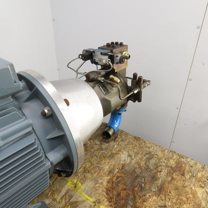 VEM K11R-200-L4-TWS 36kW AC Motor 480V W/Brueninghaus Hydraulic Pump 176 L/min