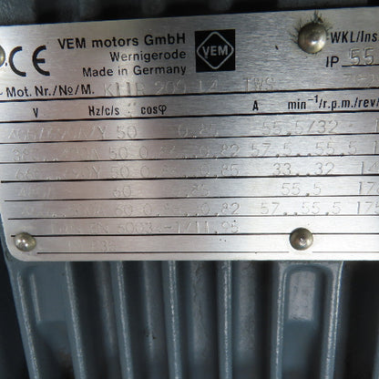 VEM K11R-200-L4-TWS 36kW AC Motor 480V W/Brueninghaus Hydraulic Pump 176 L/min