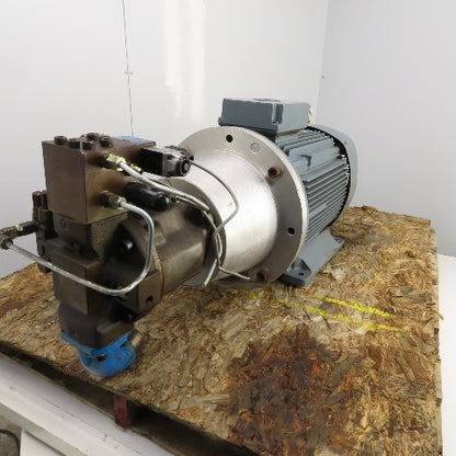 VEM K11R-200-L4-TWS 36kW AC Motor 480V W/Brueninghaus Hydraulic Pump 176 L/min