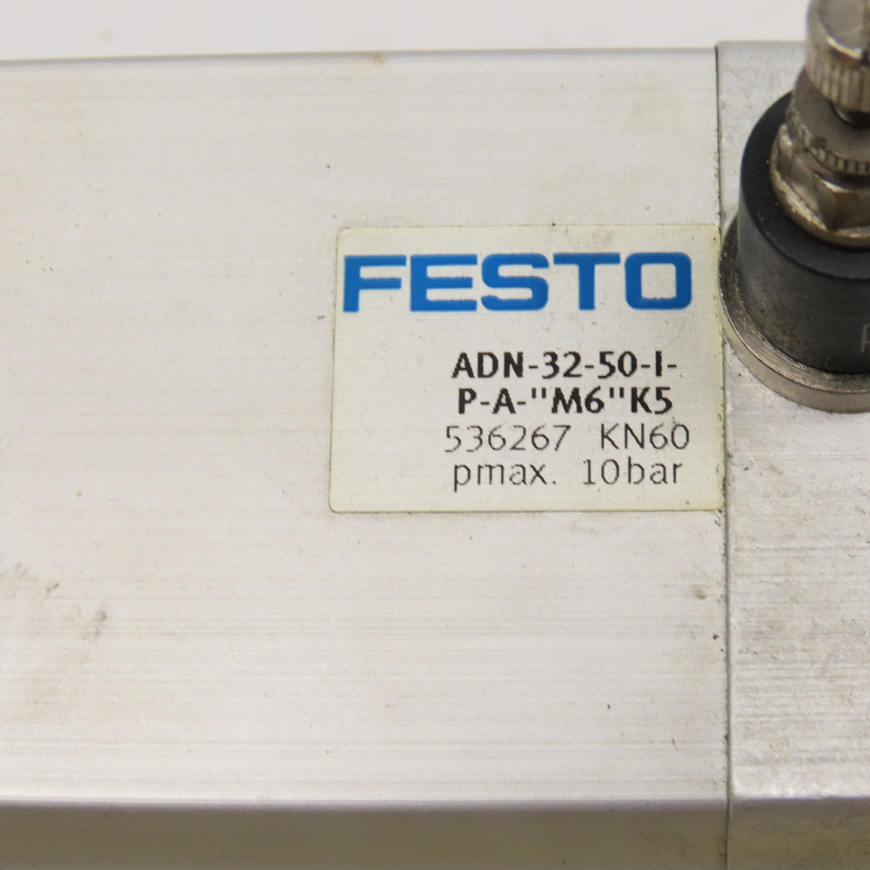 Festo ADN-32-50-I-P-A 32mm Bore 50mm Stroke Double Acting Air Cylinder & Sensors